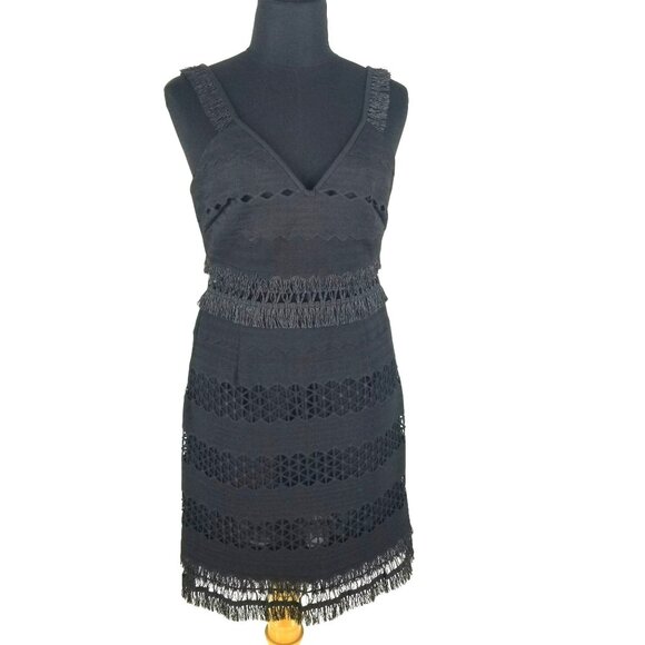 Jonathan Simkhai Black Lace Mini Dress - Picture 1 of 16